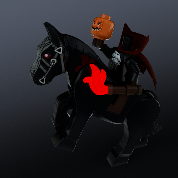 Lego headless horseman model