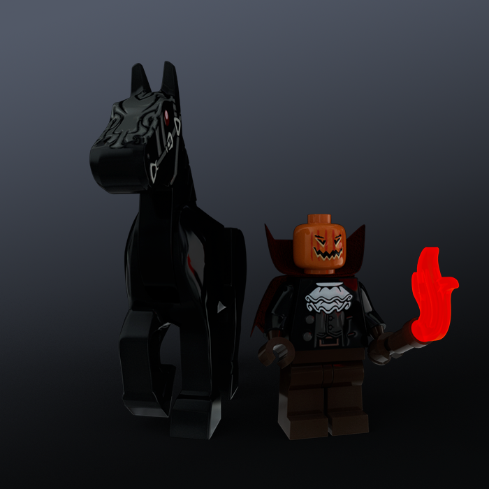 Lego headless horseman model